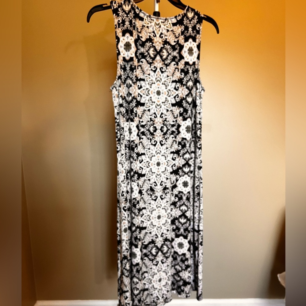 Croft & Barrow black tan white dress size small - Picture 2 of 4